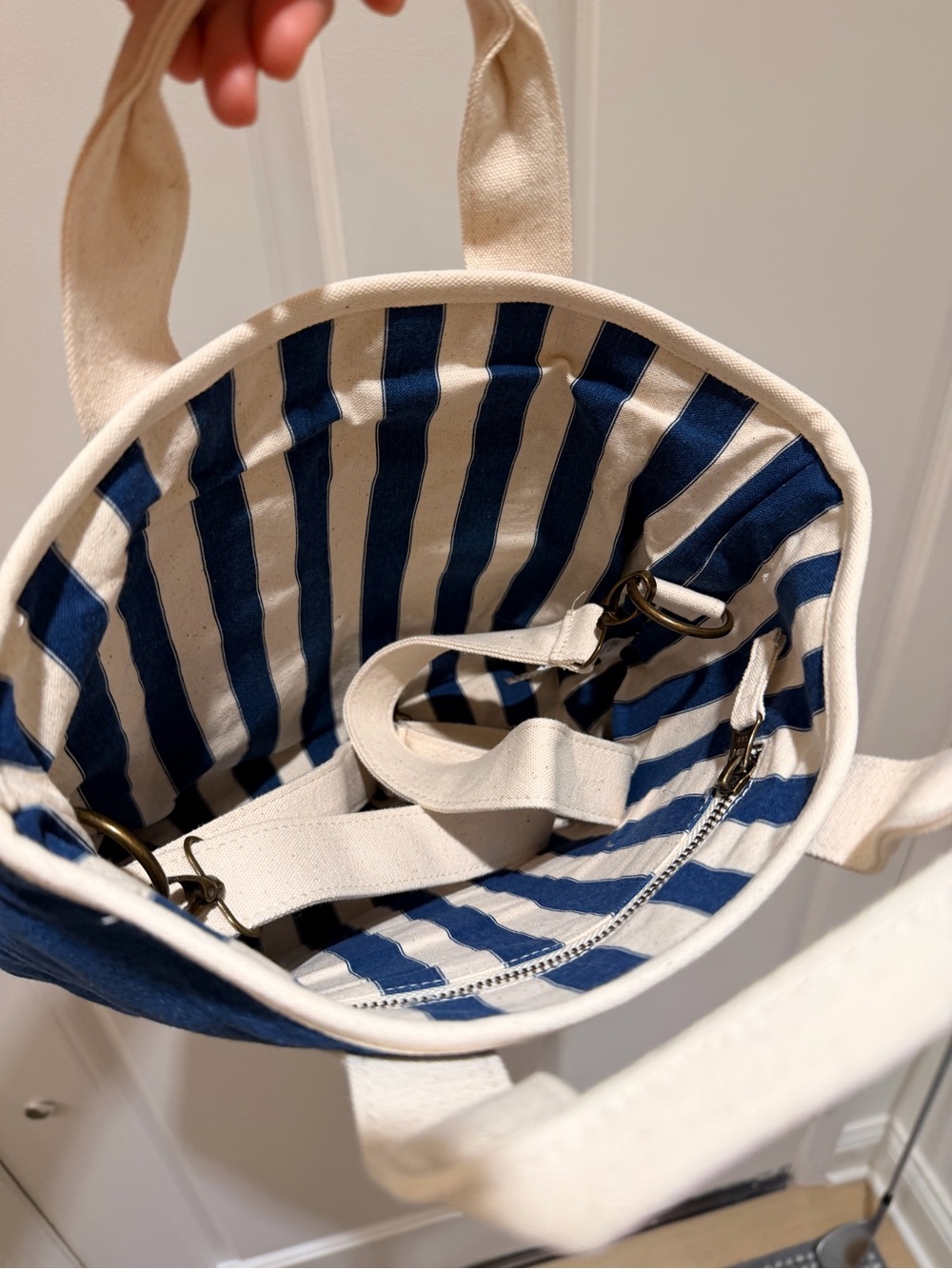 Sezane mini tote in color denim - Picture 5 of 8